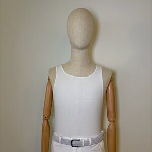 Hanes ComfortSoft White Ribbed Tank Top A-Shirt XL New Without Tags